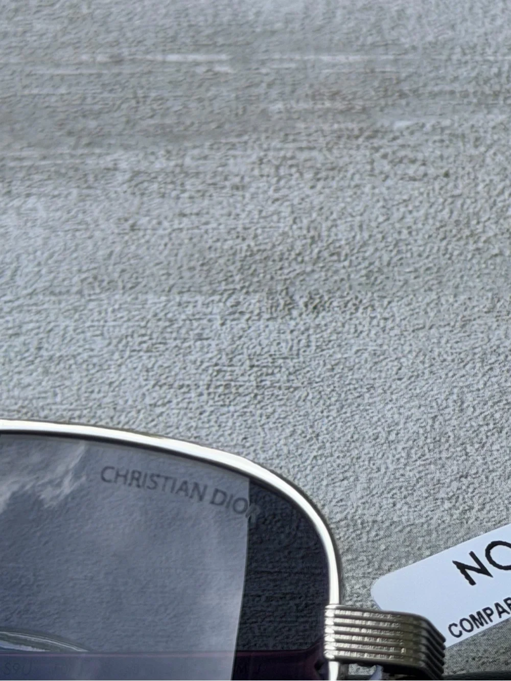 Dior CD Geometric Diamond S9U Square-Frame Silver-Tone Sunglasses NWT $610